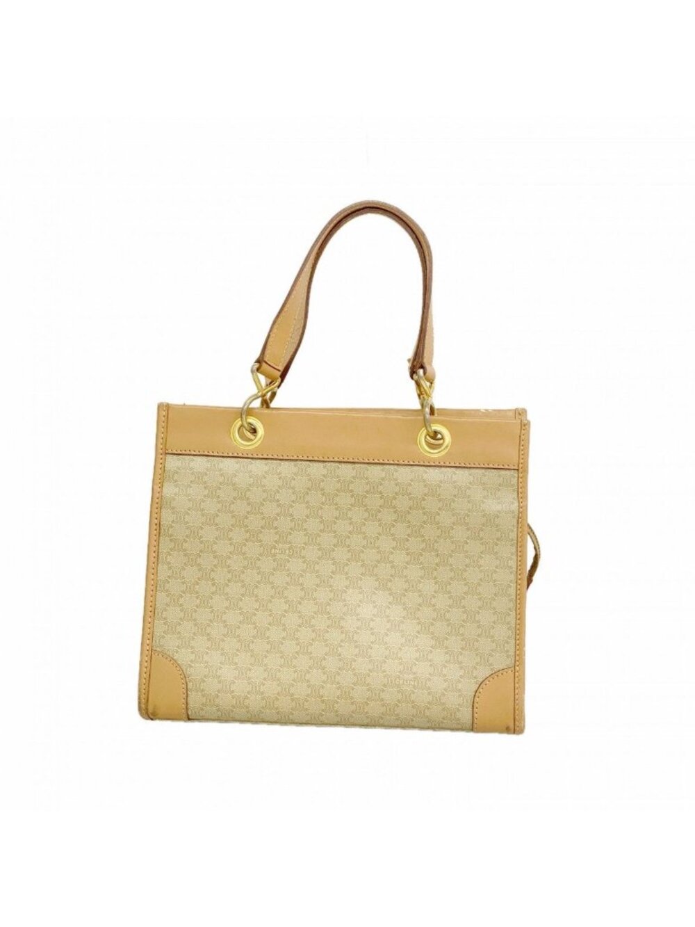 Celine Handbag Macadam Brown Gold